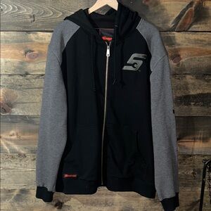 Snap On Zip-Up Hoodie